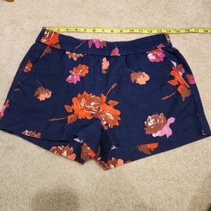 JCREW Linen/Cotten Blend Floral Shorts